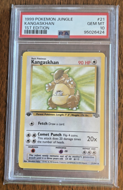 Kangaskhan - Pokemon Jungle 1st Edition Non-Holo Rare (21/64) - PSA10 GEM MINT - Image 1