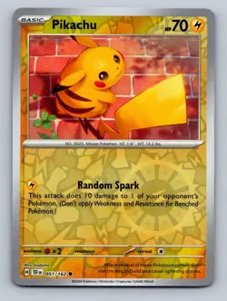 Pikachu 051/162 Common Temporal Forces Reverse Holo NM 2024 Free Shipping - Image 1