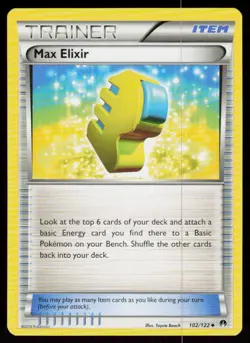 Max Elixir 102/122 Uncommon BREAKpoint Pokemon Near Mint - Image 1