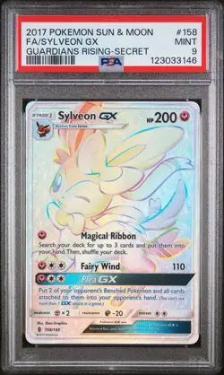 PSA 9 Pokemon TCG Sylveon GX (Secret) 158/145 Sun & Moon-Guardians Rising Holo - Image 2