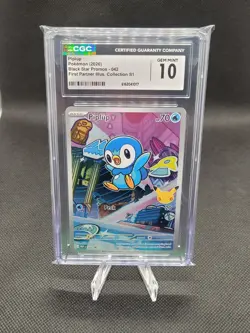 Piplup 042 First Partner Illustration Black Star Promo CGC 10 Gem Mint Pokemon - Image 1