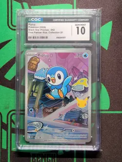 Piplup 042 First Partner Illustration Black Star Promo CGC 10 Gem Mint Pokemon - Image 3