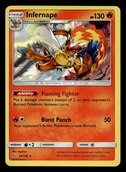Infernape 23/156 Rare Ultra Prism Holo Pokemon NM - Image 1
