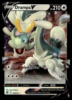 DRAMPA V - 128/172 Holo V Rare Brilliant Stars Pokemon NM - Image 1