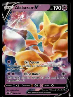 ALAKAZAM V - SWSH083 Holo Promo Sword & Shield Promo Pokemon NM - Image 1