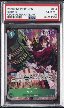 2023 ONE PIECE JAPANESE OP05-AWAKENING OF THE NEW ERA #034 BABY 5 PSA 10 - Image 1