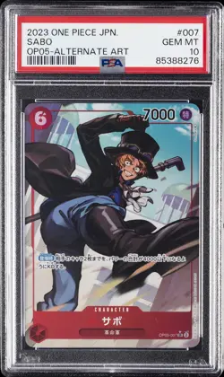 2023 ONE PIECE JAPANESE OP05-AWAKENING OF THE NEW ERA ALTERNATE ART SABO PSA 10 - Image 1