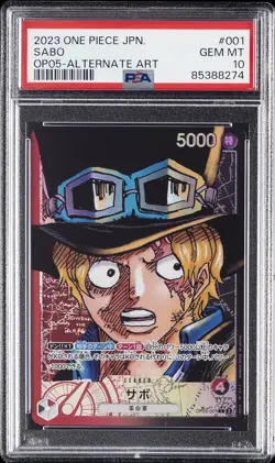 2023 ONE PIECE JAPANESE OP05-AWAKENING OF THE NEW ERA ALTERNATE ART SABO PSA 10 - Image 1