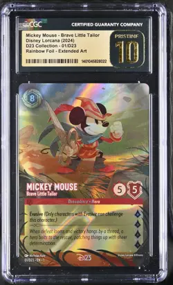 DISNEY LORCANA 2024 D23 EXPO PROMO MICKEY MOUSE BRAVE LITTLE TAILOR 10 PRISTINE - Image 1