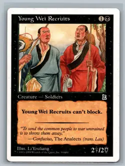 Magic The Gathering Portal Three Kingdoms Young Wei Recruits #94/180 MTG TCG CCG - Image 1