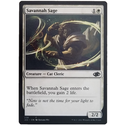 x1 Savannah Sage J22 MTG M/NM Common White Creature Cat Cleric Jumpstart 2022 - Image 1
