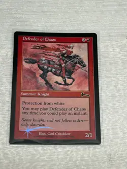 Defender of Chaos FOIL Urza's Legacy NM Red Common MAGIC MTG CARD - Image 1