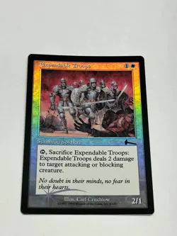 Expendable Troops FOIL Urza's Legacy NM White Common MAGIC MTG CARD - Image 1