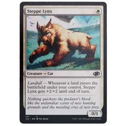 x1 Steppe Lynx J22 MTG M/NM Common White Creature Cat Jumpstart 2022 TCG CCG - Image 1