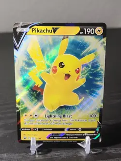 Pikachu V SWSH198 Holo Pokemon Black Star Promo NM - Image 1