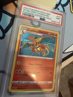 Pokemon TCG Special Delivery Charizard SWSH075 Promo Holo Eng PSA 9 Swirl(s) - Image 2