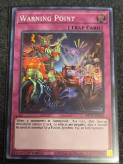 Yugioh Warning Point MP21-EN216 Super Rare 1st Edition NM - Image 1