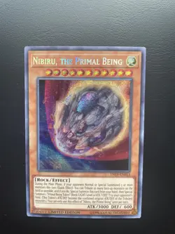 Yugioh Nibiru, The Primal Being TN19-EN013 Prismatic Secret Rare Limited Ed LP - Image 1