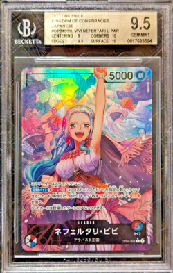 BGS 9.5 GEM Nefeltari Vivi OP04-001 Alternate Art Leader 2023 One Piece Japanese - Image 1
