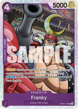 Franky OP09-072 SR One Piece TCG EN NM - Image 1