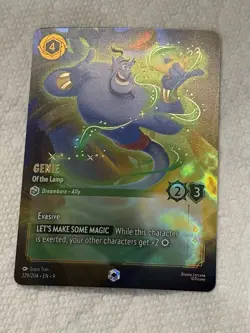 🔥 Ddcards 🇨🇦 Disney Lorcana Fabled The Genie Of The Lamp Enchanted Foil 🔥 - Image 2