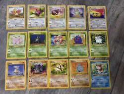 Pokemon TCG Basic Card Lot Spearow, Jigglypuff, Eevee, Meowth, Persian, 15 Cards - Image 1