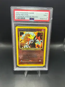 Entei 34 2001 Black Star Promo Reverse Holo Pokemon Card PSA 9 - Image 1