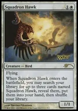 Magic the Gathering Squardon Hawk FNM Foil Promo Card 2011 WotC MtG - Image 1