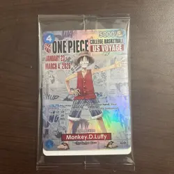 RARE One Piece College Basketball Monkey.D.Luffy CCG US Voyage Promo Card - Image 1