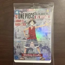 RARE One Piece College Basketball Monkey.D.Luffy CCG US Voyage Promo Card - Image 3