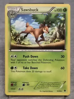 Sawsbuck 16/98 - Non-Holo BW Emerging Powers - 2011 Rare Pokemon TCG Card - Image 1