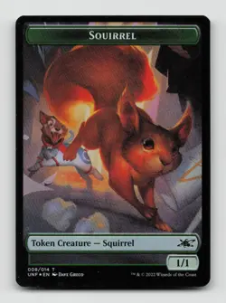 Squirrel // Treasure Foil Token 8// 12 Unfinity Magic: The Gathering LP - Image 1