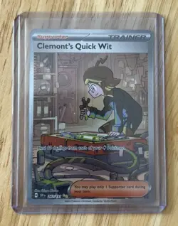 Clemonts Quick Wit 243/191 Pokemon TCG Surging Sparks Special Illustration Rare - Image 1