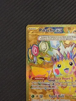 Pokemon TCG | Surging Sparks | Pikachu EX 247/191 Gold Hyper Rare - Image 3