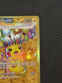 Pokemon TCG | Surging Sparks | Pikachu EX 247/191 Gold Hyper Rare - Image 4
