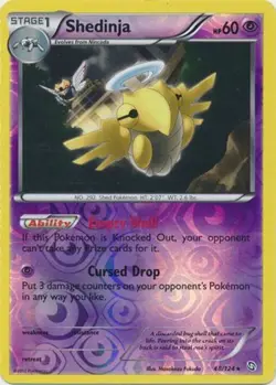 Lightly Played Shedinja - 48/124 - Rare - Reverse Holo Pokemon Dragons Exalted - Image 1