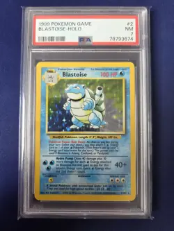 Blastoise Holo Rare 2/102 Pokemon 1999 Base Set WOTC TCG PSA 7 - Image 1