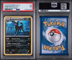 2012 POKEMON BLACK & WHITE DARK EXPLORERS #60 UMBREON-REVERSE FOIL PSA 7 - Image 3