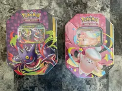 2 Pokemon TCG Mega Moonlit ex Tin Bundle Clefable & Gengar Sealed New - Image 1