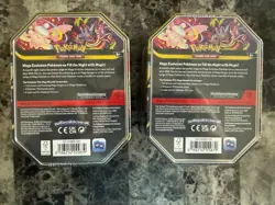 2 Pokemon TCG Mega Moonlit ex Tin Bundle Clefable & Gengar Sealed New - Image 2