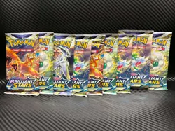 Set Of 9 Pokemon TCG Sword & Shield Brilliant Stars Single Booster Packs 820650809965 - Image 1