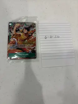 Monkey.D.Luffy P-135 Winner Stamp OP16 Pre-Release Event Promo Card Sealed - Image 1