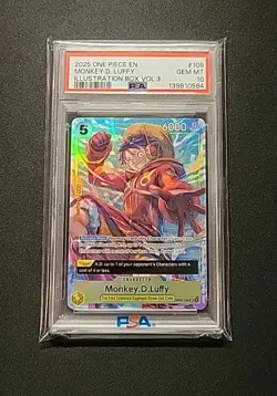 💎 PSA 10 One Piece Monkey D. Luffy Illustration Box Vol 3 Op07-109 2025 - Image 3
