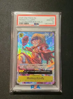 💎 PSA 10 One Piece Monkey D. Luffy OP07-109 illustration Box Vol.3 English - Image 3