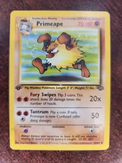 Primeape 1st Edition Jungle Pokemon Card WOTC NM - Image 1