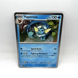 Vaporeon 168 Cosmos Holo SV: Scarlet & Violet Promo Pokemon Card - Image 1
