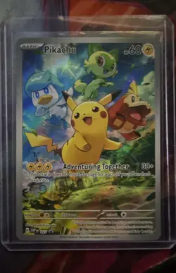 Pikachu 027 Sv: Scarlet & Violet Promo Cards Holo NM CLEAN PACK FRESH - Image 1