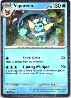Vaporeon - (Cosmos Holo) Holo Promo SV: Scarlet & Violet Promo Cards 168 NM - Image 1