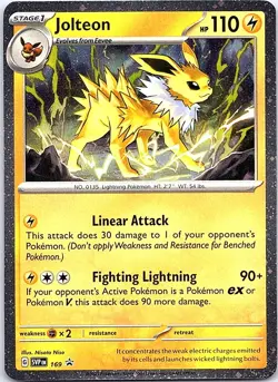 Jolteon - (Cosmos Holo) Holo Rare SV: Scarlet & Violet Promo Cards 169 NM - Image 1
