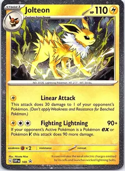 Jolteon - (Cosmos Holo) Holo Rare SV: Scarlet & Violet Promo Cards 169 NM - Image 1
